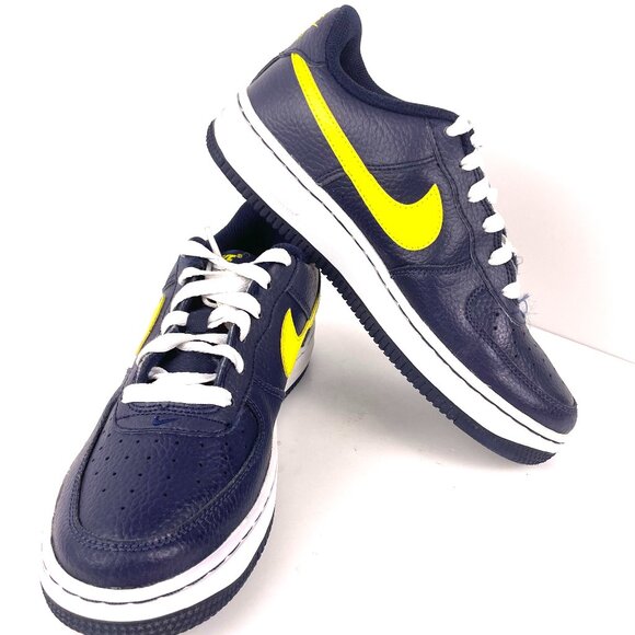 KIDS NIKE AIR FORCE 1 LOW NAVY BLUE GRADE-SCHOOL DV7762-400 SIZE 5.5Y